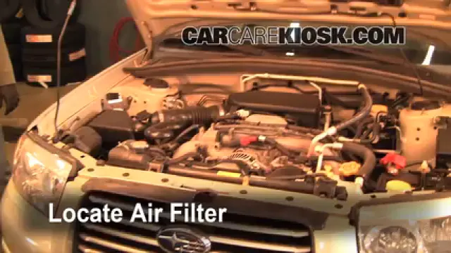 2006 Subaru Forester X 2.5L 4 Cyl. Filtro de aire (motor) Cambio